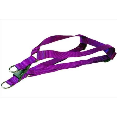 SASSY DOG WEAR Sassy Dog Wear SOLID PURPLE LG-H Nylon Webbing Dog Harness; Purple - Large SOLID PURPLE LG-H